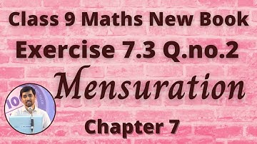 TN Class 9 Maths Mensuration Exercise 7.3 Q.no.2 Chapter 7 Alexmaths Volume of Cuboid and  Cube