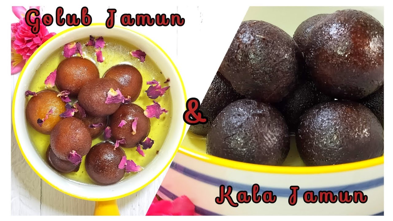 One dough, two delicious sweets| Soft & Juicy Gulab Jamun| Rich Kala Jamun Recipe at Home by Deblina
