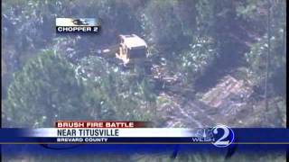 Fire Flares Back Up In Brevard
