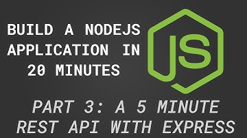 NodeJS App in 20 Minutes 3/4 - 5 Minute REST API with Express