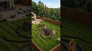 🕷️ Giant Spider Shape Swimming Pool Construction Timelapse | Luxury Backyard Pool From Scratch