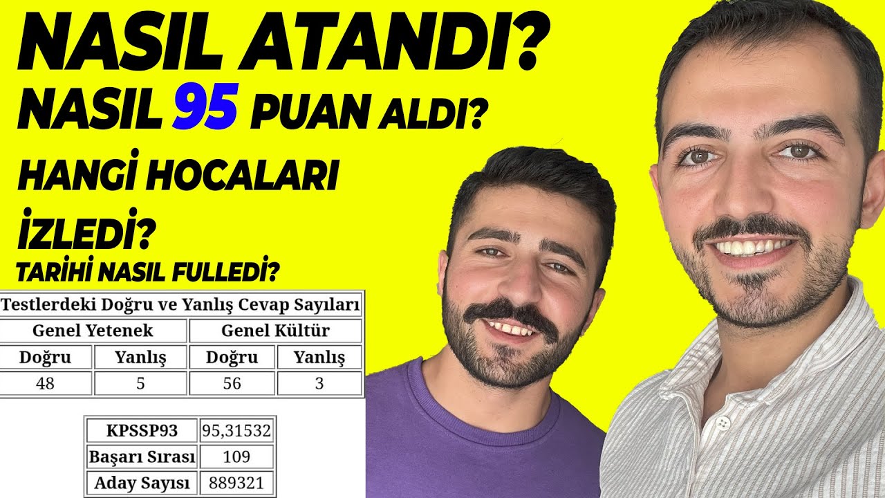 NASIL ATANDI? 🥳 KPSS Süreci | Nasıl 95 Puan Aldı? En İyi Kaynaklar? Hangi Hocaları İzledi?