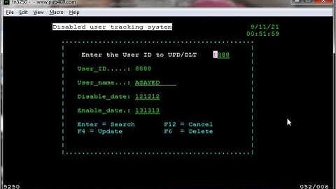 Disable user program (Review)