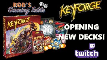 KeyForge: Opening new decks on stream!
