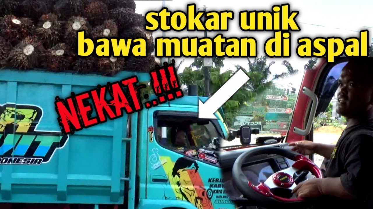 Antobolo berani lepas stokar unik bawa muatan di aspal..