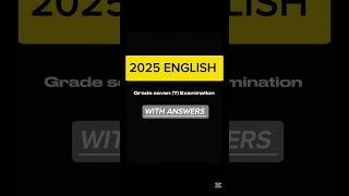 2025 ENGLISH Grade 7 past paper with worked ANSWERS #exam #2025 #2026 #school #english #zambia