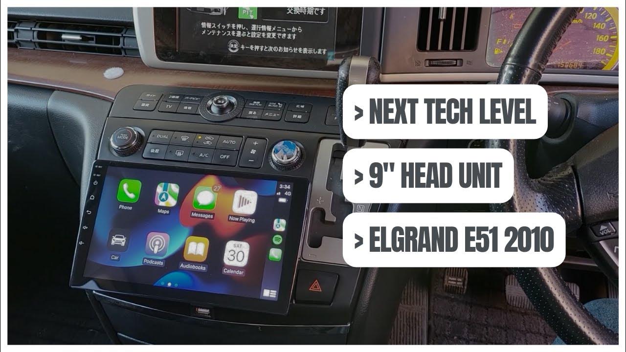 Nissan Elgrand E51 2010 9 inch WIRELESS APPLE CARPLAY ANDROID AUTO FULL