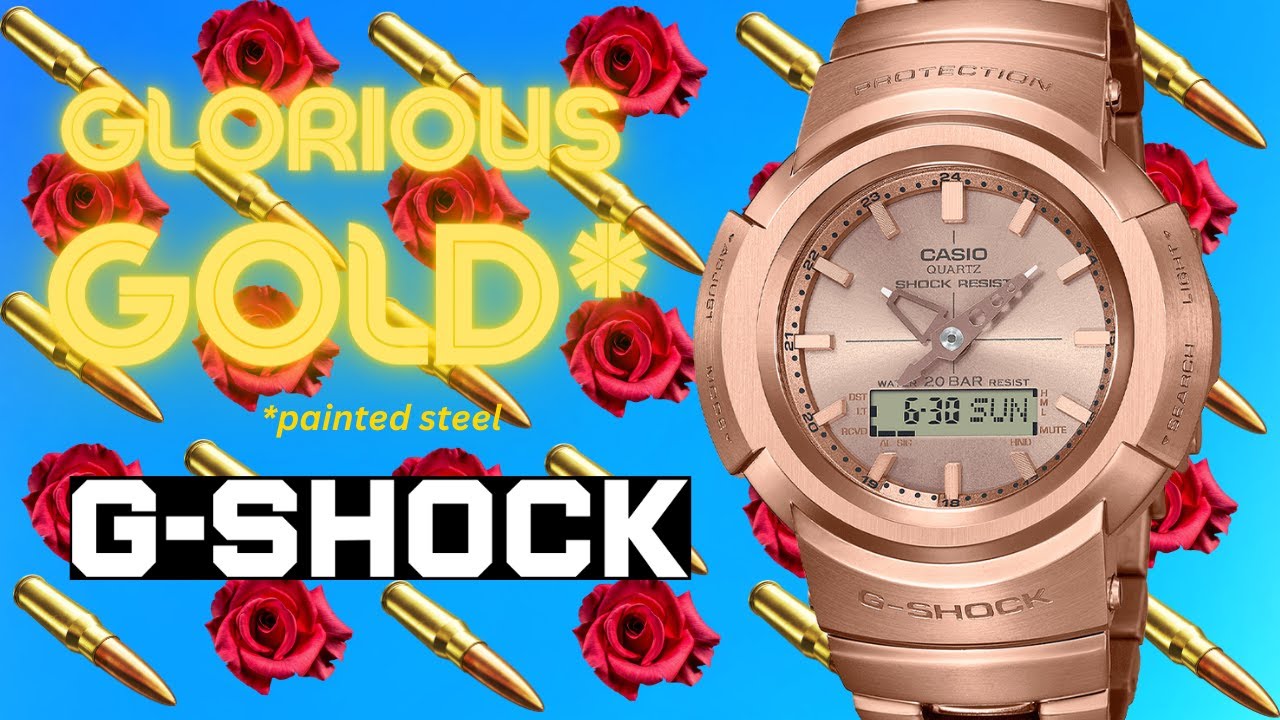 The FULL METAL Casio G Shock AWM-500-GD is a blingy beast watch - can I  pull it off?