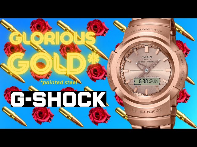 The FULL METAL Casio G Shock AWM-500-GD is a blingy beast watch