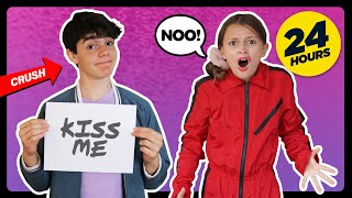 My Crush Controls My Life For A Day! 24 HOUR CHALLENGE **FIRST KISS**| Sophie Fergi Piper Rockelle