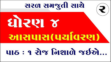 dhoran 4 paryavaran path 1, dhoran 4 aaspas path 1, std 4 paryavaran ch 1, ધોરણ 4 પર્યાવરણ પાઠ 1,