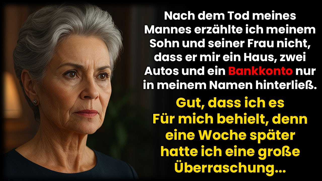 Nach dem Tod meines Mannes verschwieg ich das Erbe vor meinem Sohn – zum Glück tat ich es…