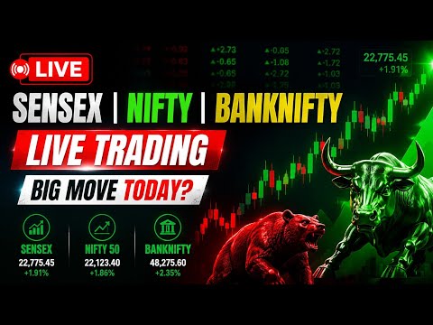 🔴 LIVE: Nifty, Bank Nifty & Sensex Live Trading | Market Live Analysis | Today Trading Live