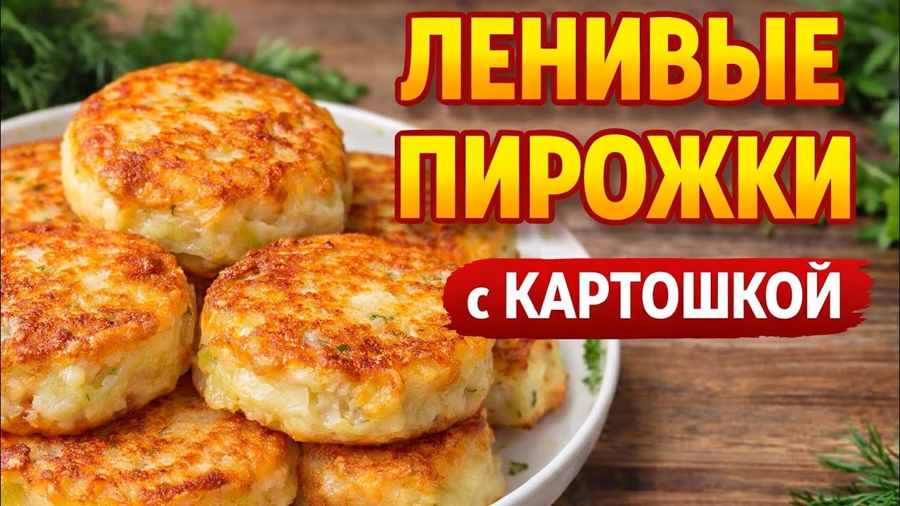 Ленивые ПИРОЖКИ с КАРТОШКОЙ 🥔 Без ДУХОВКИ и возни с ТЕСТОМ! Быстро и Вкусно! 🤤 #вкусныепирожки