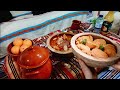 يناير في الريف وفي  أجواء طبيعية أكلة تكربابين  طبختي على الجمر مع ديكور تقليدي 