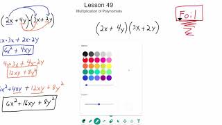 Saxon Algebra 1 - 3rd edition - Lesson 49