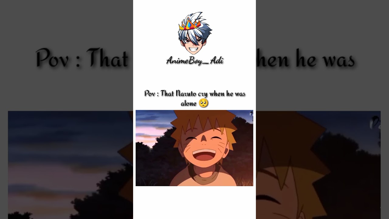 Pov : That Naruto cry when he was alone🥺🥺 #shorts