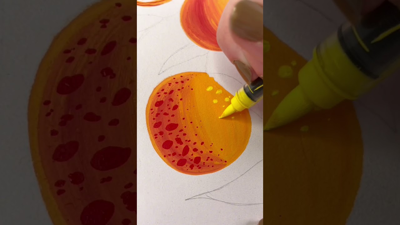 Let's Draw Some Fruit Using Acrylic Paint Brush Markers 