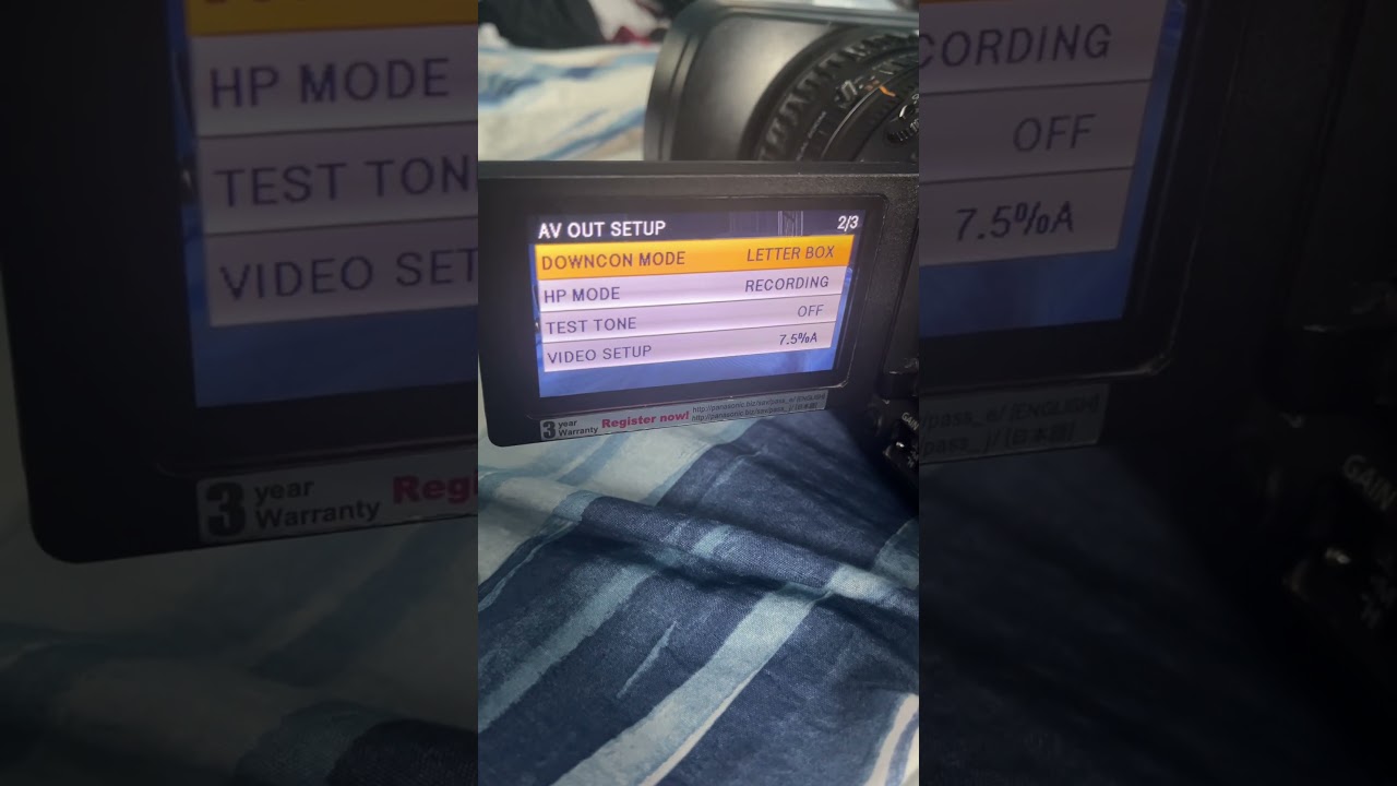 Panasonic Camera AV Out Setup! 