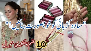 Aesthetic Hand Embroidery Designs 💖 | Easy &amp; Beautiful Ideas | Arooji Fashion Ideas 