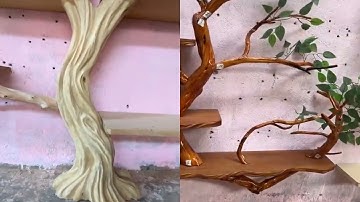 How To Made Tree branch Bookshelf DIY