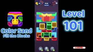 Color Sand Fill The Blocks Level 101 🧩🌈 | Gameplay Walkthrough | Go Answer