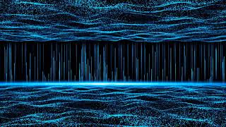 Digital Data flow Network Cyberspace Particles Lines Background Concept.