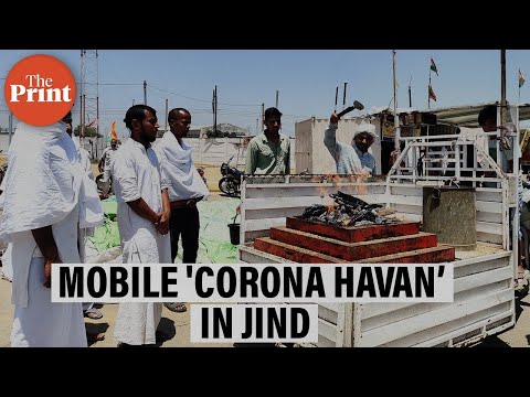 A Jind 'gurukul' conducts mobile 'corona havans’ to kill the 'mysterious virus'