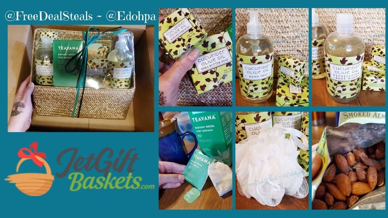 Unboxing Cucumber Olive Oil Spa Basket Jet Gift Baskets YouTube