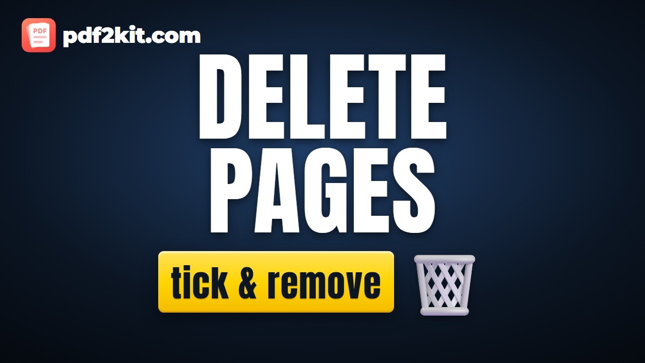 How to delete pages from a PDF, free and private