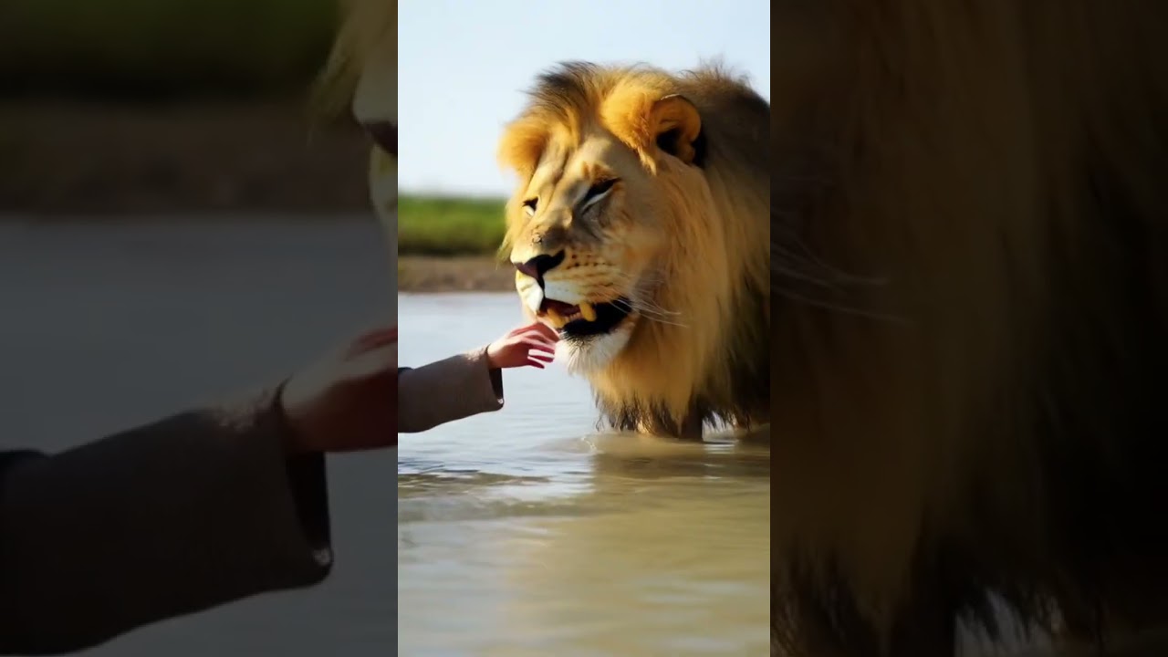 Pregnant Woman Trapped in River—Saved by a Lion!