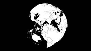 White transparent planet Earth on a black background.