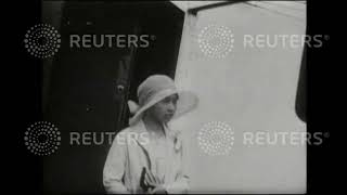 1930 Prince and Princess Takamatsu of Japan visit Croydon Airport