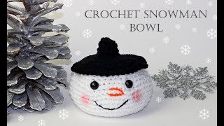 How To Crochet for Beginners | Snowman Bowl