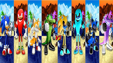 SONIC DASH - ALL SONIC CHARACTERS vs GHOST CHARACTERS - SCARY GAMEPLAY