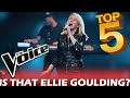 TOP 5 ELLIE GOULDING COVERS ON THE VOICE | BEST AUDITIONS