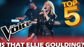 TOP 5 ELLIE GOULDING COVERS ON THE VOICE | BEST AUDITIONS