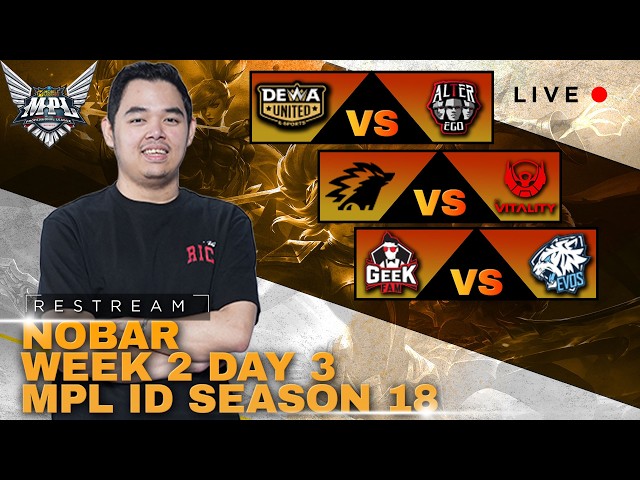 EVOS VS GEEK | R7 RESTREAM MPL ID S18 | WEEK 2 DAY 3 Brewek7 top up r7store.id #mlbbidcreator