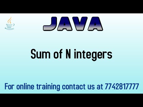 Sum of N integers in java