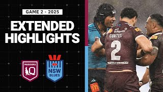 NRL Highlights | 2025 State of Origin | Extended Highlights | Maroons v Blues | Game 2