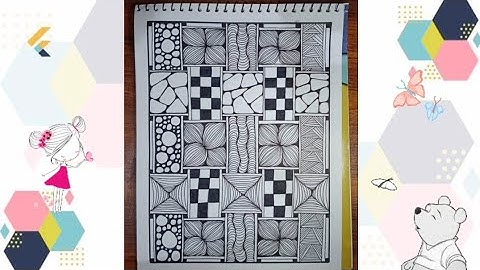 Zentangle pattern part 17| Beginners friendly| SoftLine Studio