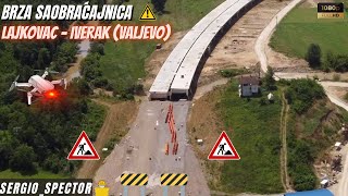 Brza Saobraćajnica Lajkovac - Iverak (Valjevo), radovi, petlja Lajkovac i kružni tok, radovi #drone