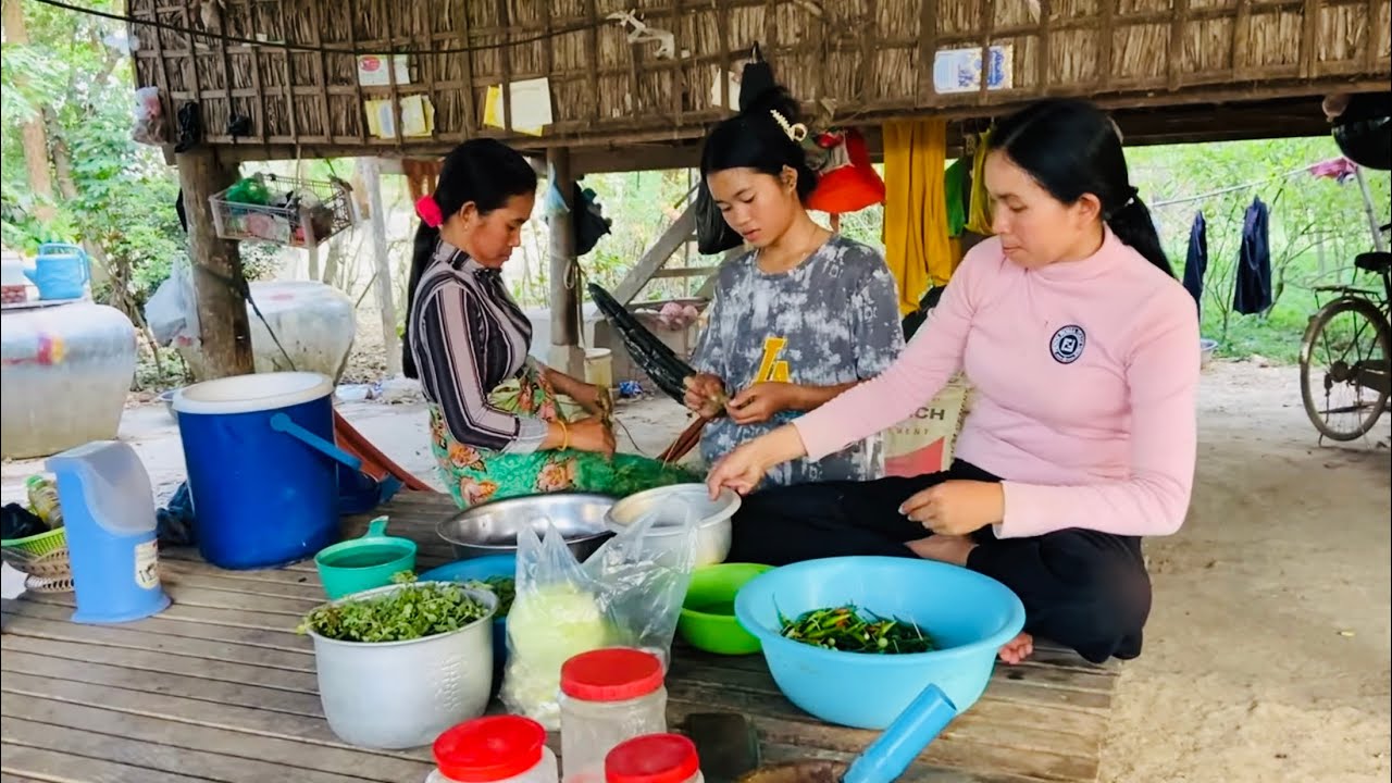Grilled Chicken And Delicious Tuk Kroeung With My Relative