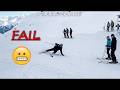 FIRST TIME Skiing - Many embarassing FAILS! [4K/60FPS] - Drakonarus