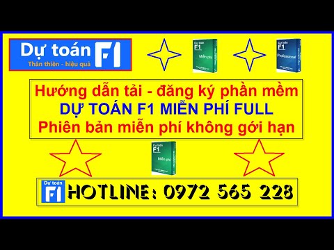 Video Hướng dẫn đăng ký phần mềm dự toán F1 miễn phí full... - youtube