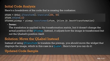 How to Effectively Translate a QPixmap in PyQt5