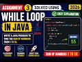 189. Assignment - Solve program three using while loop in Java (Selenium Java 2026)
