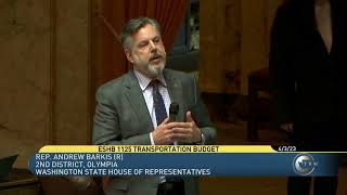 Rep. Andrew Barkis speaks in support of the bipartisan 23-25 House transportation budget