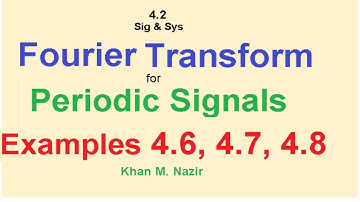 Fourier Transform of Periodic Signals || Example 4.6, 4.7, 4.8 || S&S 4.2 (3)(English)(Oppenheim)