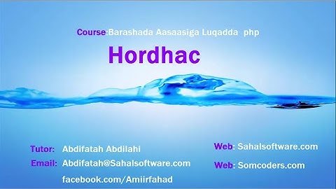 Barashada php Afsomali:Introduction